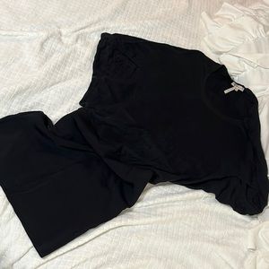 BCBG beautiful black dress loose top with fitted bottom